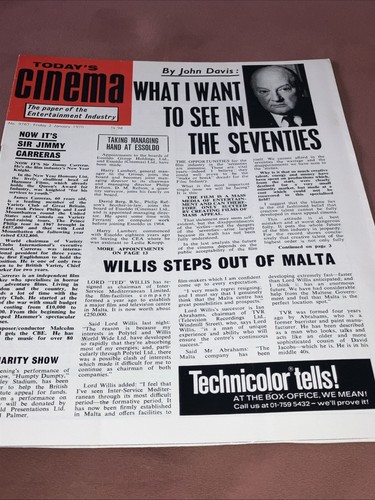 Today cinema 1970 hello - today’s,