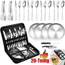 Edelstahl Camping Besteck Set