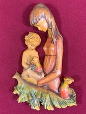 WANDRELIEF HOLZ HANDBEMALT