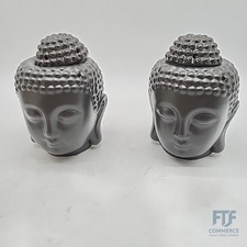 Buddha Kopf Duftlampe Keramik Aromatherapie Diffusor Yoga Spa Deko Geschenk Schw