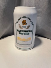 Karlsberg Ur-Pils Bierkrug Steingut Keramik Humpen 1 Liter -unbenutzt-