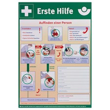 Erste Hilfe Poster Anatomie Din A2, Kunststoff, medizinische Lehrmittel