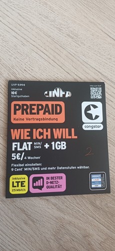 Congstar prepaid sim karte - prepaid,