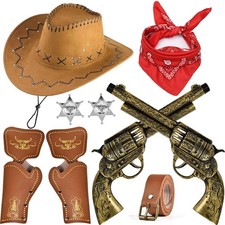 9 Stk Cowboy Kostüm Zubehör
