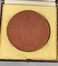 DDR Medaille SDAG Wismut Aue Bergbaubetrieb, Für langjährige Mitarbeit, Meissen