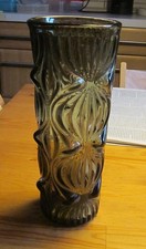 Glasvase dunkelgrün mit