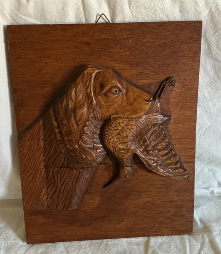 Hund holz geschnitzt jagdhund - hund,