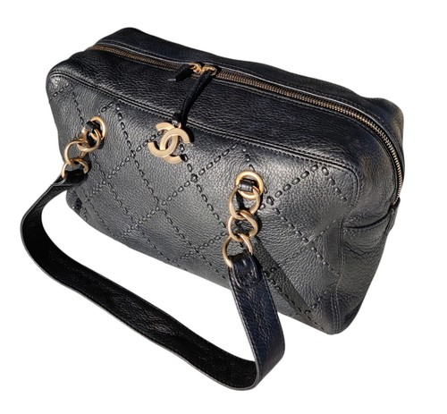Vintage chanel black leather - vintage,