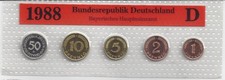 Münzset aus der Bundesrepublik Deutschland, Jahrgang 1988 München (Mintmark „D“)