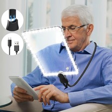 NZQXJXZ 5X Wiederaufladbare Lupe mit Licht Leselupe mit Licht für Senioren Groß