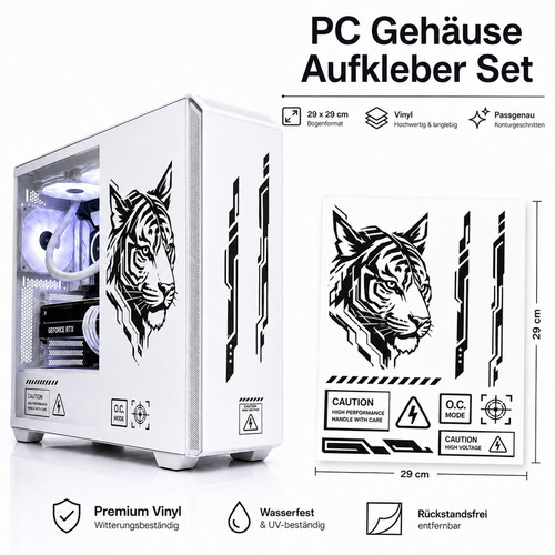 Gehäuse aufkleber wolf - pc,