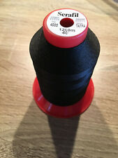 5 x 1200 m Stärke 40 Wasserfest Serafil garne Fa:D.blau (Schwarz) (0,006 €/1 m