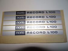 Typenschild für Noris Record L100 Projektor 5 Stück Vintage NOS W223