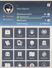 Genshin Impact Account AR 38