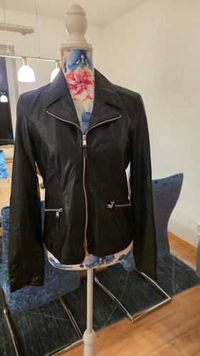 Kunstleder jacke schwarz - in, 36