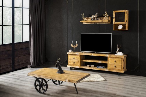 Echt holz wohnwand luxus - holz, in