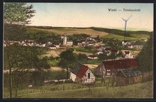 Wiehl, Totalansicht mit Kirche, Ansichtskarte 