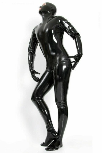 Latex ganzanzug mit maske - ganzanzug,