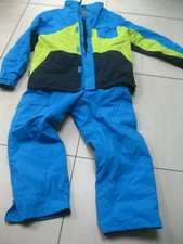 HERREN SKIANZUG GROSSE XL 44 46 W40 L31 DAMEN 18 20 BLAU GELB WARM PARALLEL