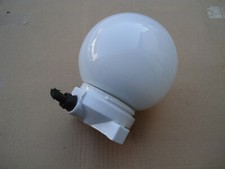 50er 60er Kugellampe Hofleuchte Außenleuchte Porzellan  Milchglas  Hof  Vintage