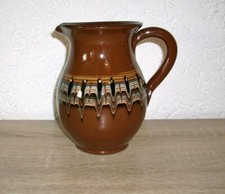 Alter ❤️ Krug 🏺 m Henkel 🦚 Pfauen Muster Bulgarien Keramik aus DDR Zeiten