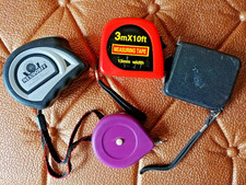 4 x Maßband Bandmaß 3m Rollmaßband Messband Rollmeter Rollband Metermaß Rücklauf