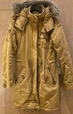 Parka Steppmantel Gr. M  hellbraun Review mit Kapuze und abnehmbarem Kunstfell
