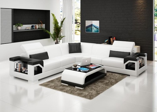 Ledersofa couch wohnlandschaft - couch,