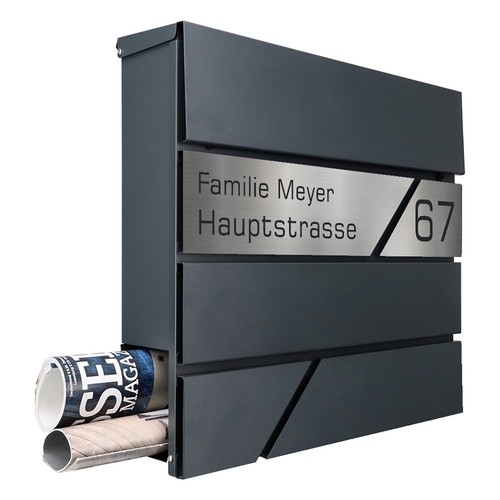 Design anthrazit briefkasten - anthrazit,