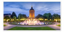 Poster Mannheim Wasserturm und
