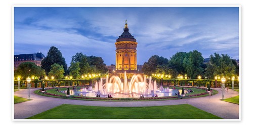Poster mannheim wasserturm und - mannheim,