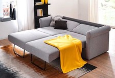 Posa Kathy Schlafcouch Federkern Sofa mit Bettfunktion Längsschläfer Schlafsofa
