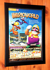 2003 Wario World GameCube Vintage Promo Rare small Poster / Ad Page Framed
