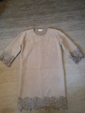 Bluoltre by Italia # Gr. M/L Damen Kleid Fake Wildleder- Strick