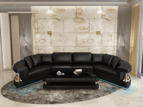 Ledersofa couch wohnlandschaft - couch,