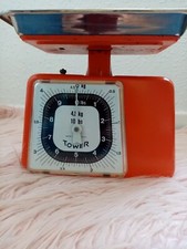 Mid Century German Tower Orange Metallwaage