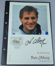 Handschriftliches Autogramm Toni Mang Philswiss 1989 (112187)