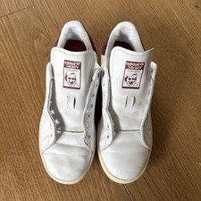 Adidas Stan Smith Sneakers 38 2/3 Weiß Bordeaux mit Leo-Print