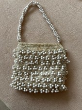 ✨flippige Handtasche mit Perlen 70er Jahre auch für Karneval/Fasching✨