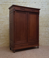 ANTIK! Kleiderschrank restauriert Gründerzeit Eiche Zweitürer Dielenschrank