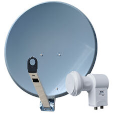 Sat-Spiegel Schüssel GIBERTINI 75-80 cm Aluminium mit Twin LNB 0,1dB Satanlage