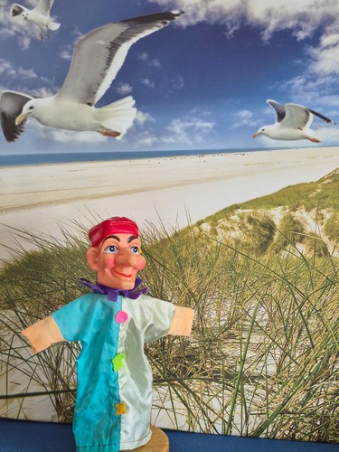 Handpuppe kasper mit gummikopf - kasper,