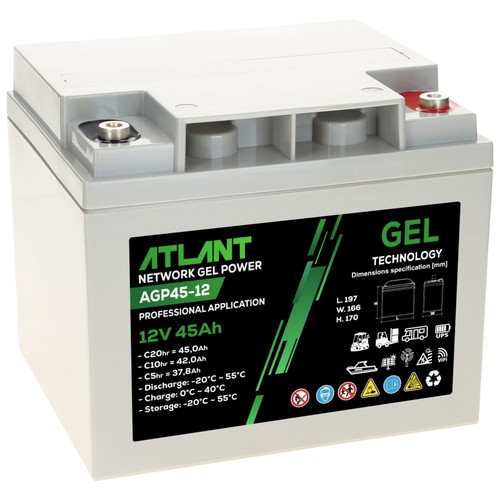 Akku 12v 45ah gel atlant - gel,