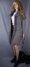 Stephen Chan  Donegal Tweed Coat Green Speckled Look Feel Angora Cashmere  Sz S