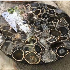 24 Zoll runder schwarzer Achat