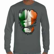 Zerrissen Irland Flagge Herren Irisch Tricolor T-Shirt St Patricks Day Rugby