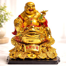 Goldener lachender buddha - goldener,
