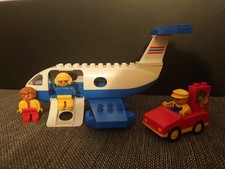 LEGO Duplo Flugzeug Jumbo Jet Weiß Blau, Passagier Düsen, Groß 2678
