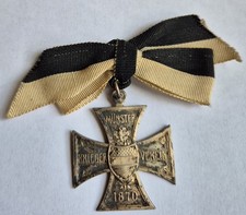 Original Preußen Mitgliedsabzeichen am Kreuz Münster Kriegerverein 1870 am Band