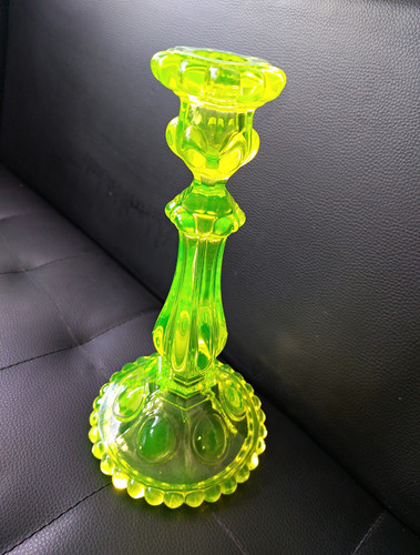 Antiker uranglas leuchter 28cm - leuchter,
